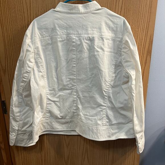 Semantiks White Button Down Lightweight Blazer Jacket Size 1X - Picture 2 of 7